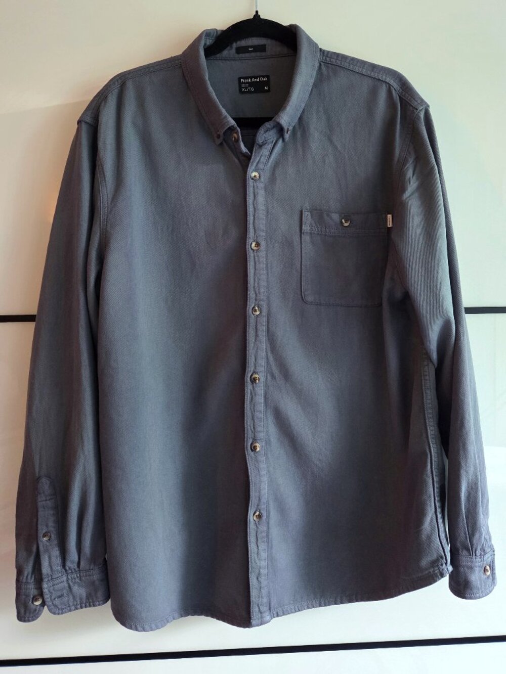 Frank & Oak "The Clark" Denim Shirt in Stormy Blue
